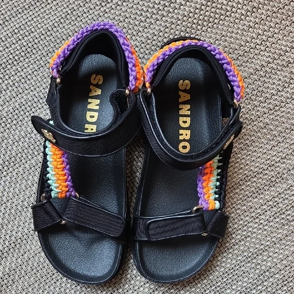 Sandro crochet-knit lug sandals - Picture 3 of 9